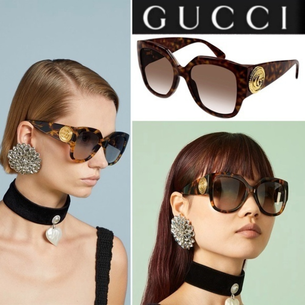 Gucci Tortoiseshell Oversized
Sunglasses
